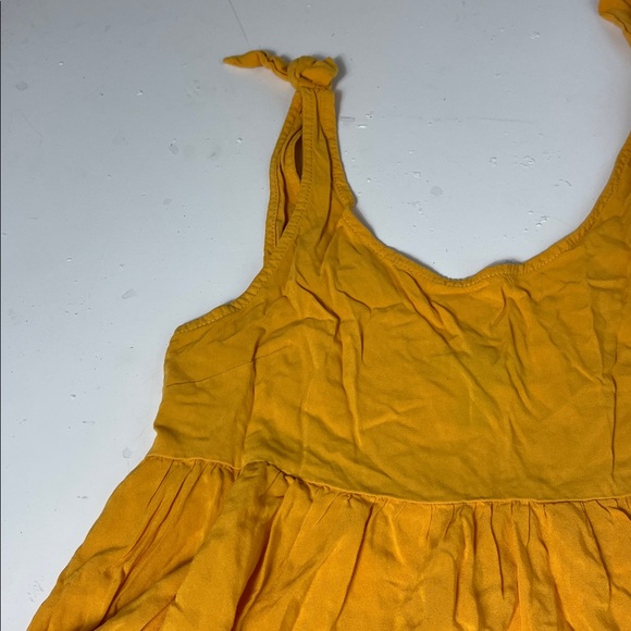 Forever 21 Small Marigold Yellow Flowy Babydoll Mini Dress - Picture 2 of 5